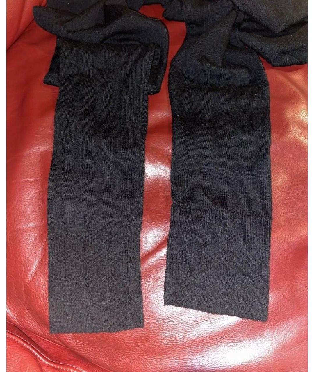 RICK OWENS Черные кашемировые прямые брюки, фото 5