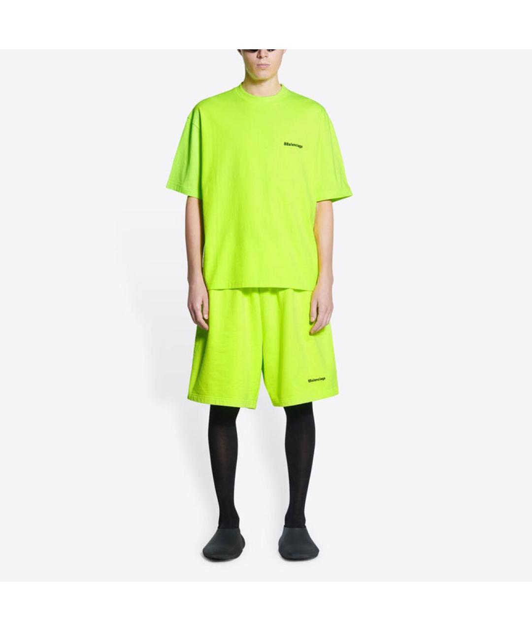 BALENCIAGA Салатовая футболка, фото 3