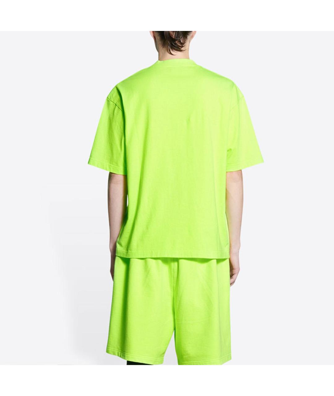 BALENCIAGA Салатовая футболка, фото 5
