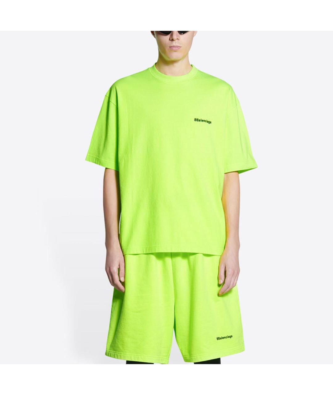 BALENCIAGA Салатовая футболка, фото 4