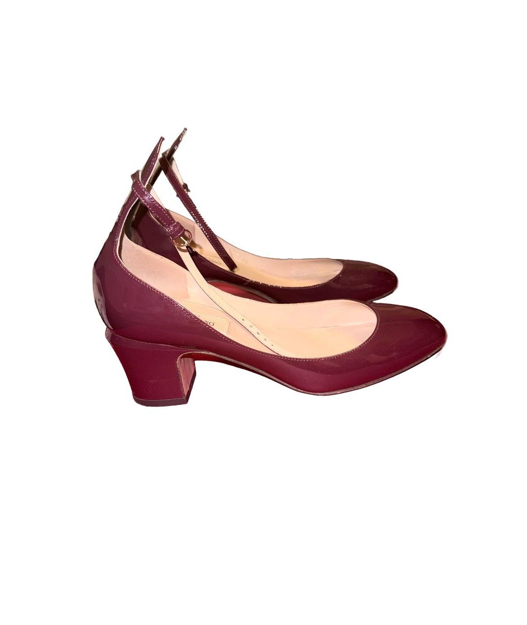 VALENTINO Бордовые туфли из лакированной кожи, фото 7