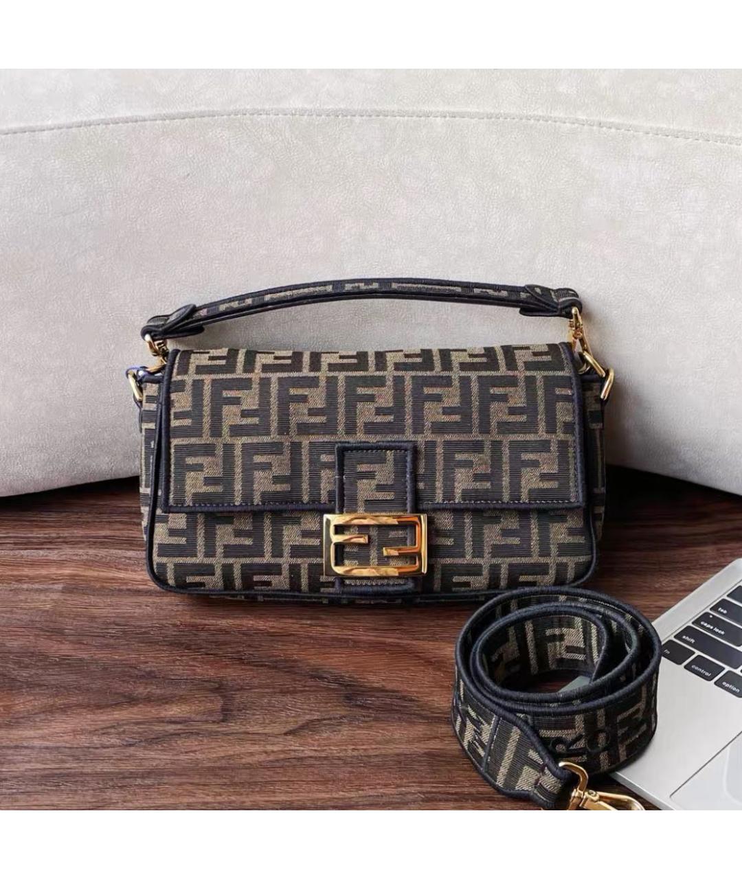 FENDI Коричневая сумка через плечо, фото 2