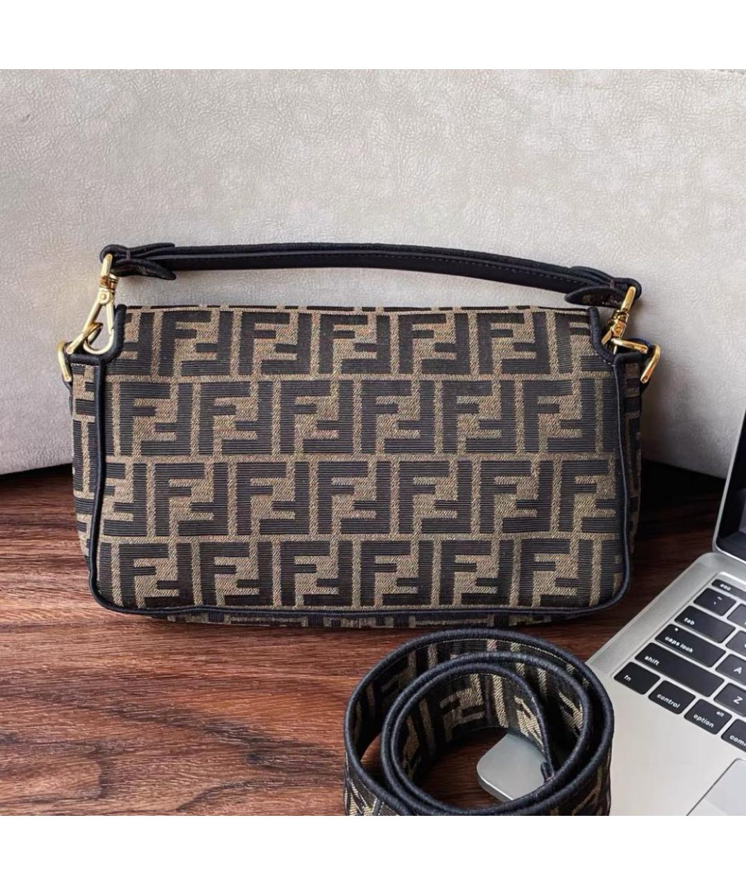 FENDI Коричневая сумка через плечо, фото 4