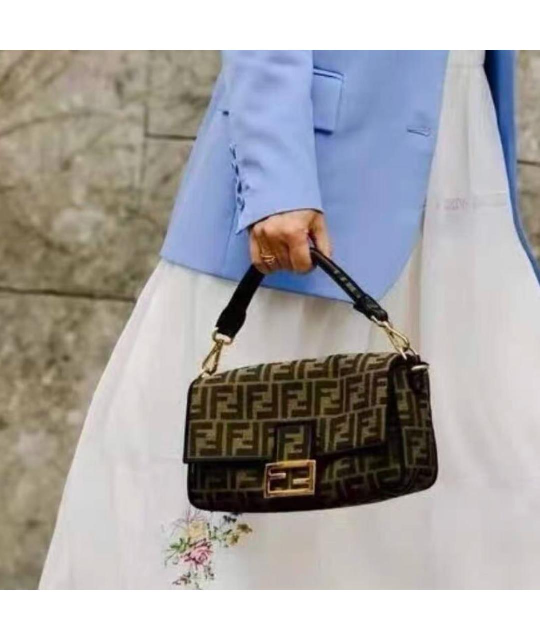 FENDI Коричневая сумка через плечо, фото 3