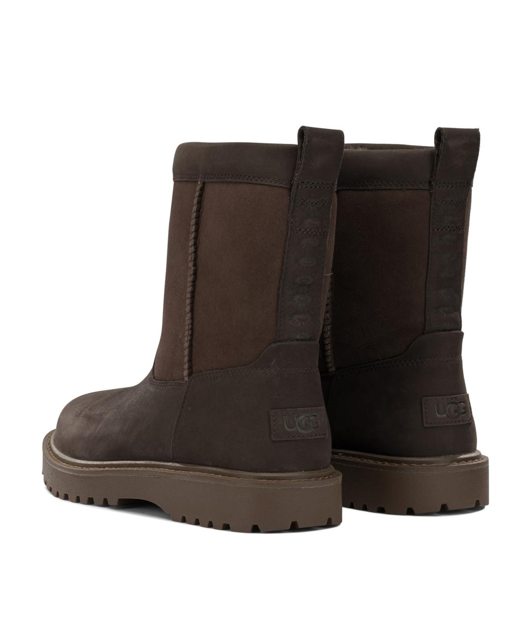 UGG Коричневые кожаные высокие ботинки, фото 4