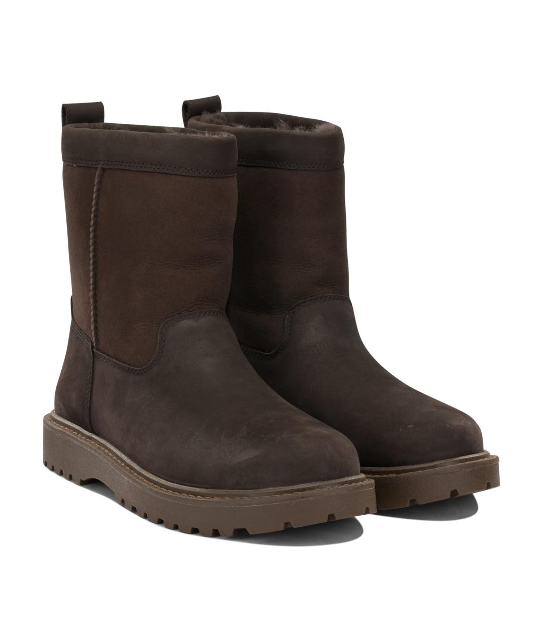 UGG Коричневые кожаные высокие ботинки, фото 2