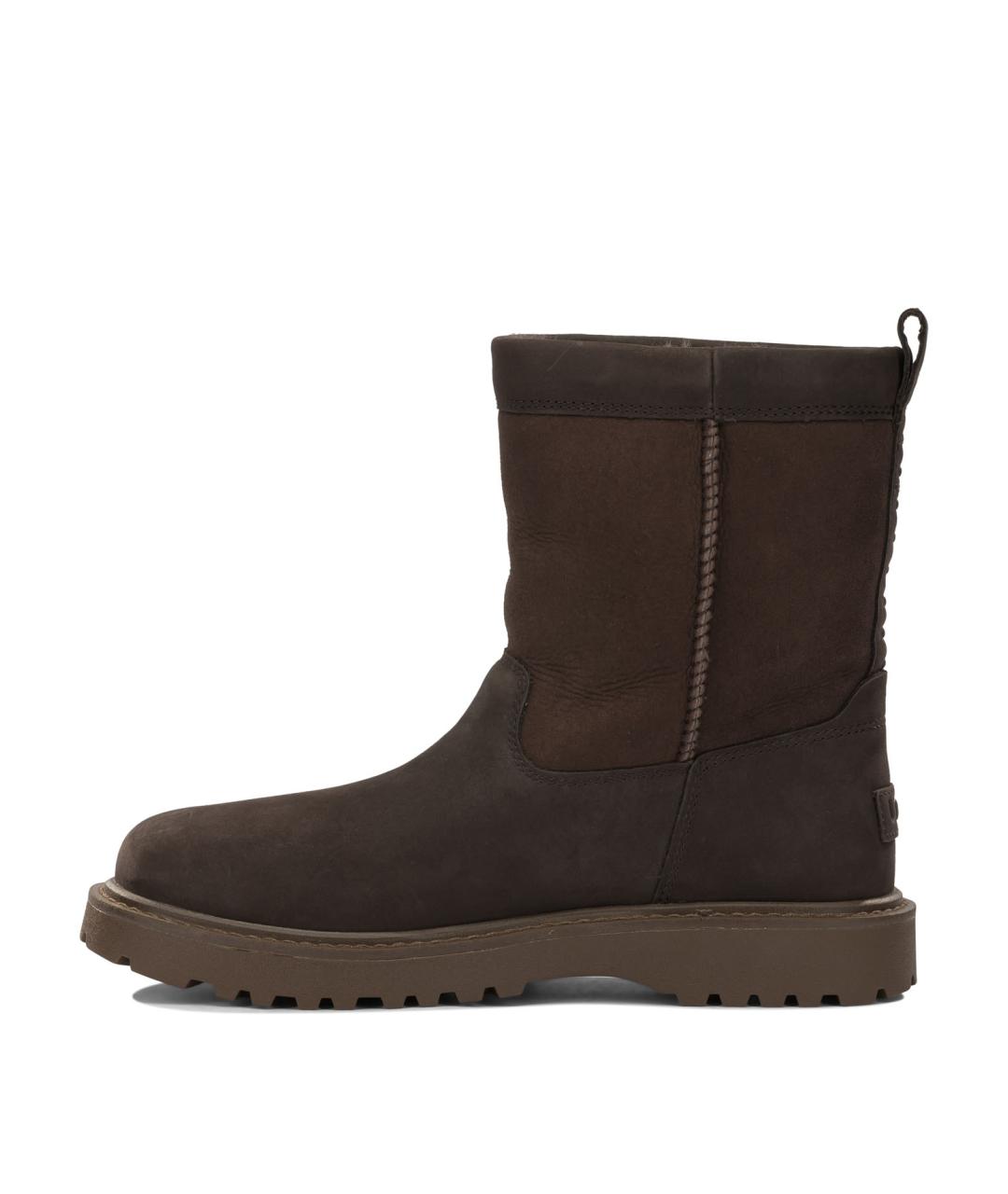 UGG Коричневые кожаные высокие ботинки, фото 3