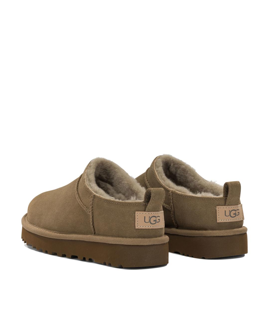 UGG Коричневые замшевые сабо, фото 3