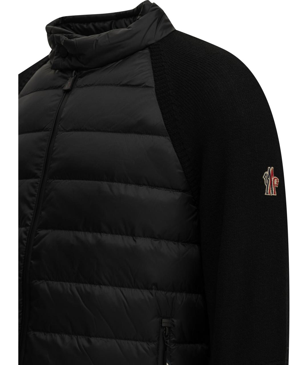 MONCLER GRENOBLE Черный шерстяной кардиган, фото 3