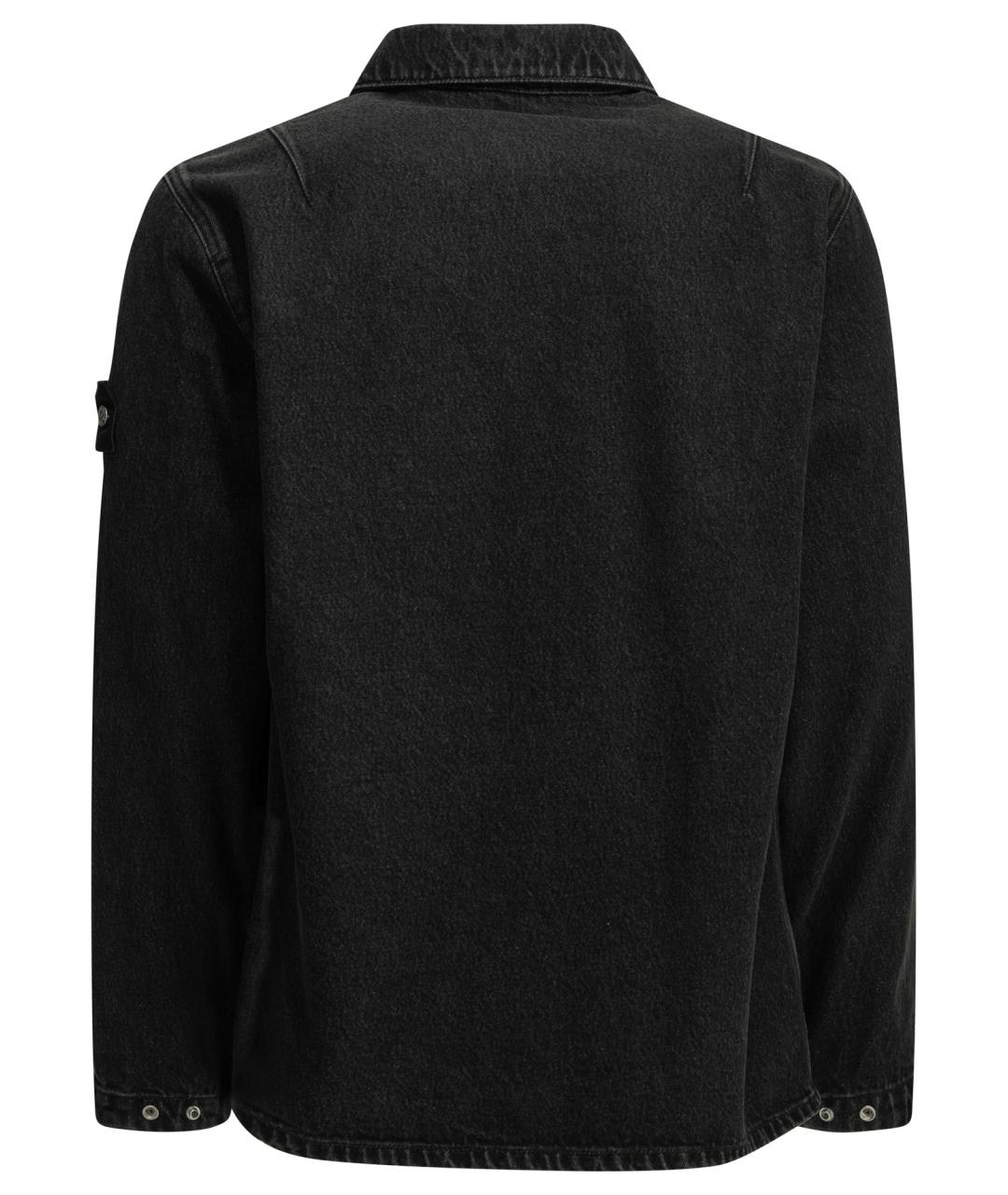 STONE ISLAND Черная хлопковая куртка, фото 2