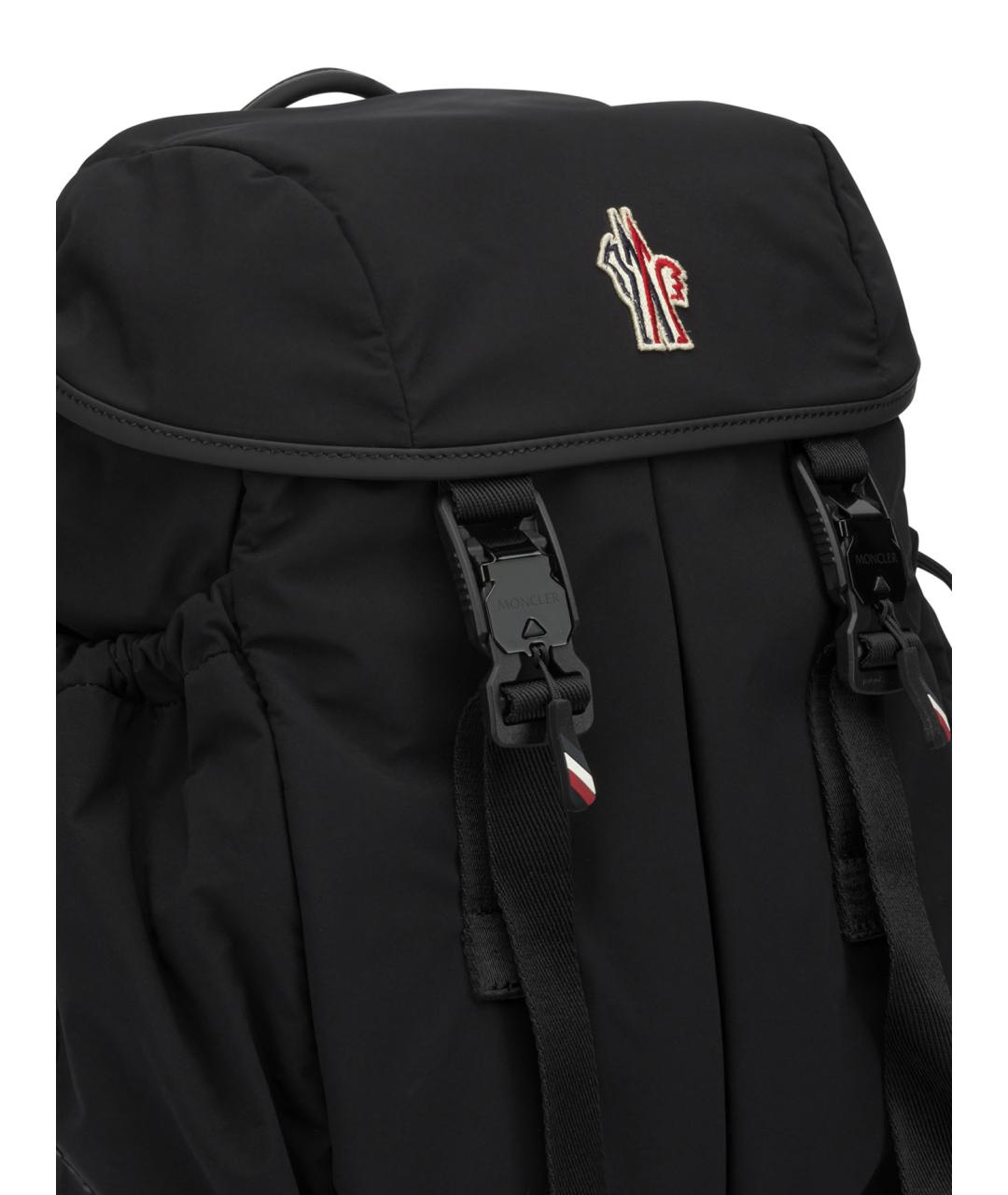 MONCLER GRENOBLE Черный синтетический рюкзак, фото 4