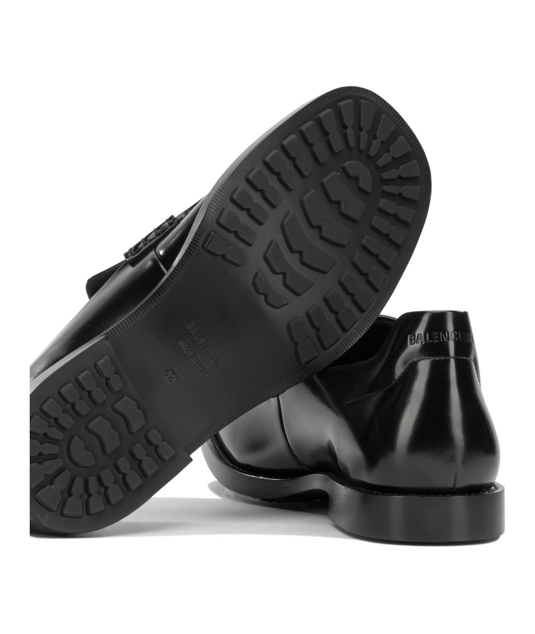 BALENCIAGA Черные кожаные лоферы, фото 5