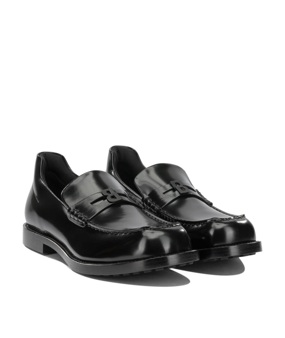 BALENCIAGA Черные кожаные лоферы, фото 2
