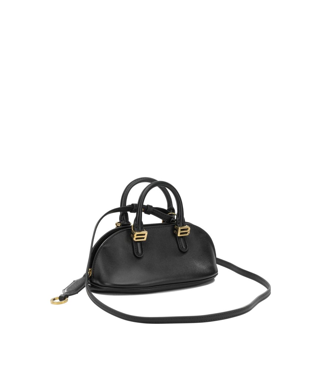 BALENCIAGA Черная кожаная сумка с короткими ручками, фото 2