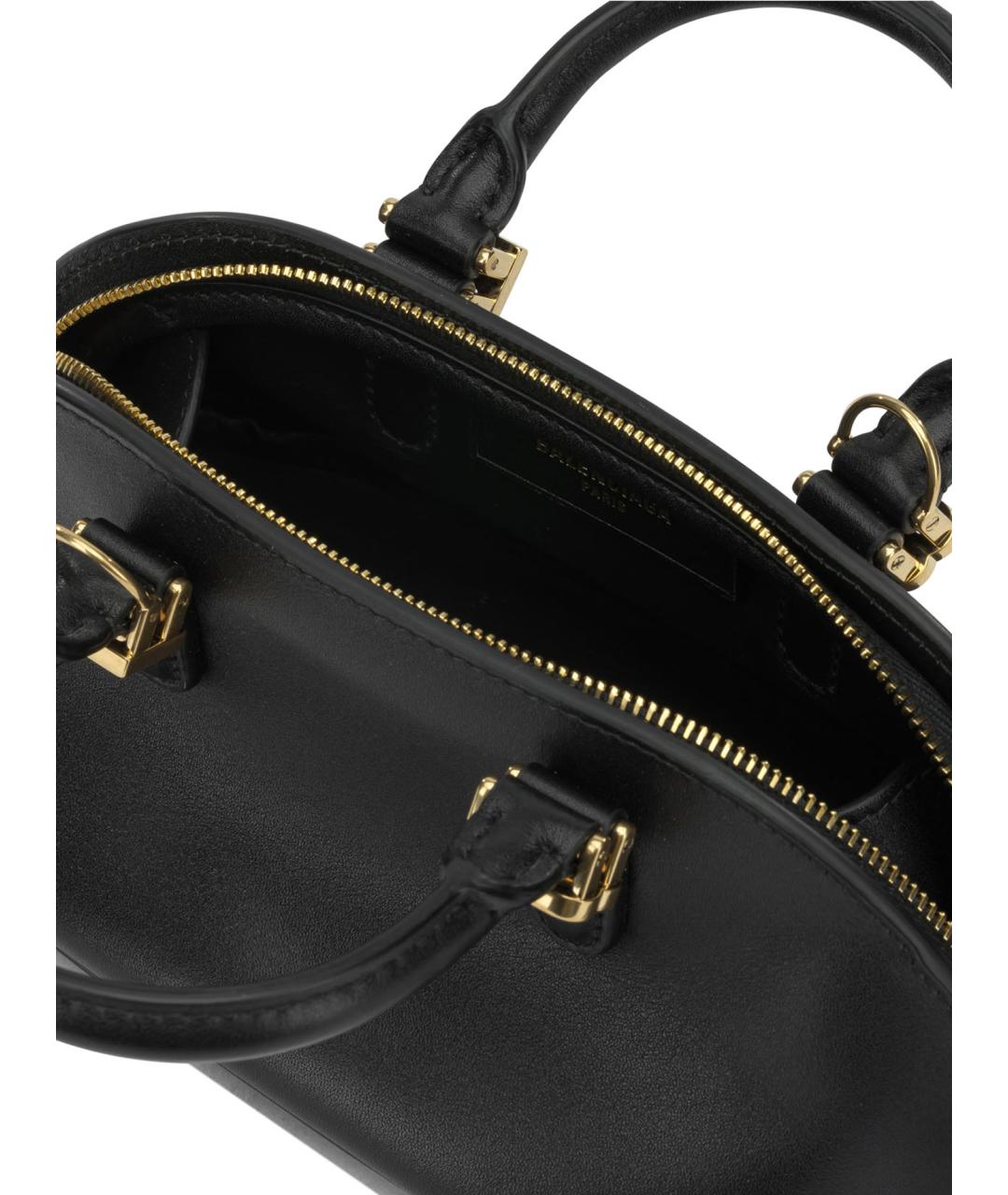 BALENCIAGA Черная кожаная сумка с короткими ручками, фото 5