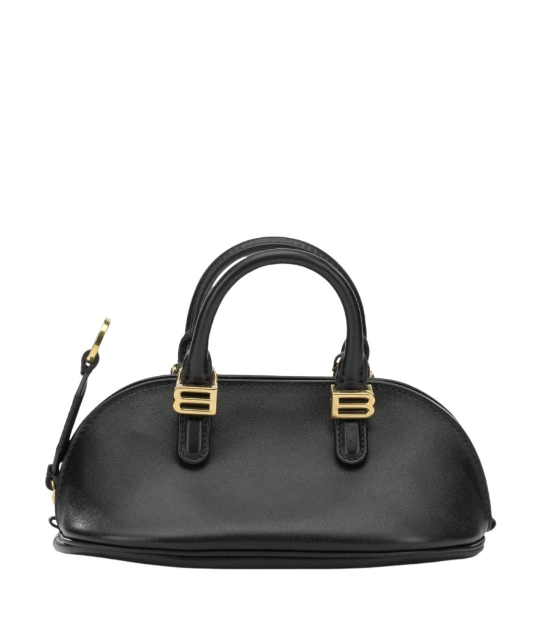 BALENCIAGA Черная кожаная сумка с короткими ручками, фото 1