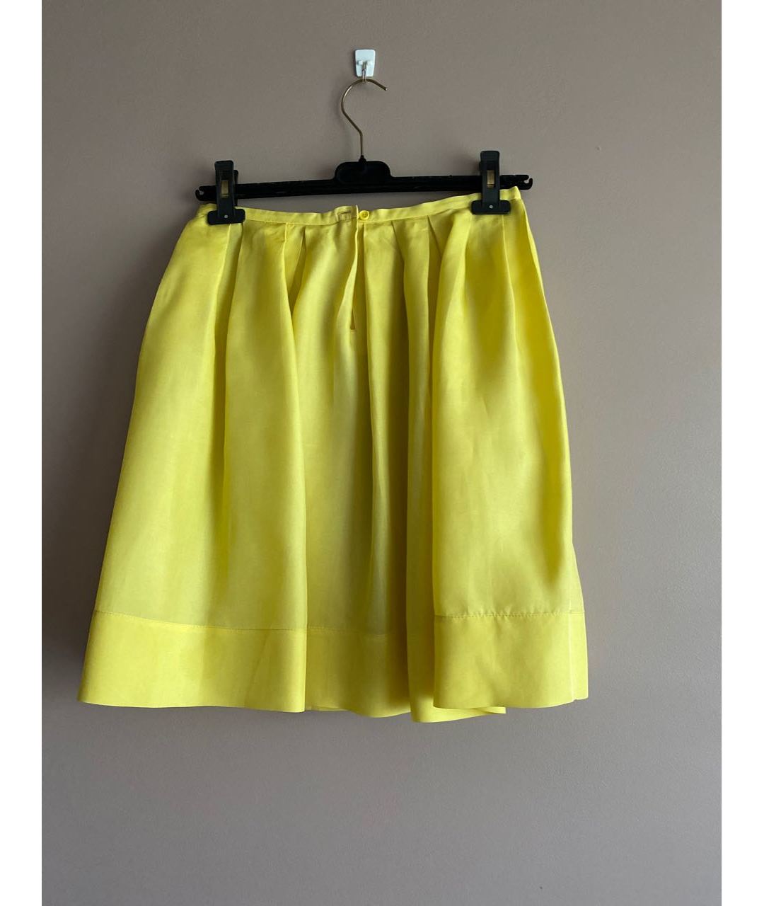 EMILIO PUCCI Желтая шелковая юбка мини, фото 2