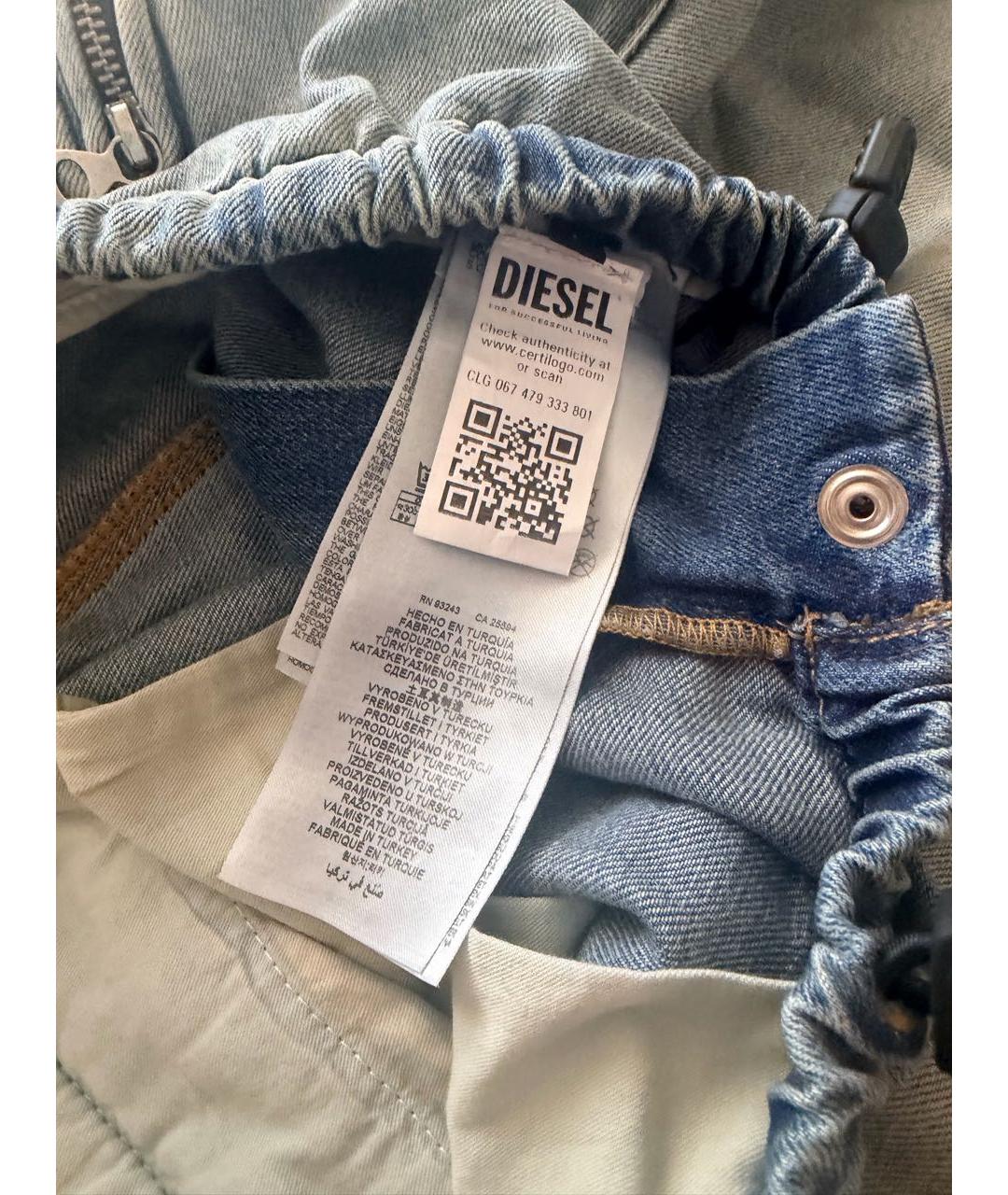 DIESEL Синие хлопковые джинсы, фото 4
