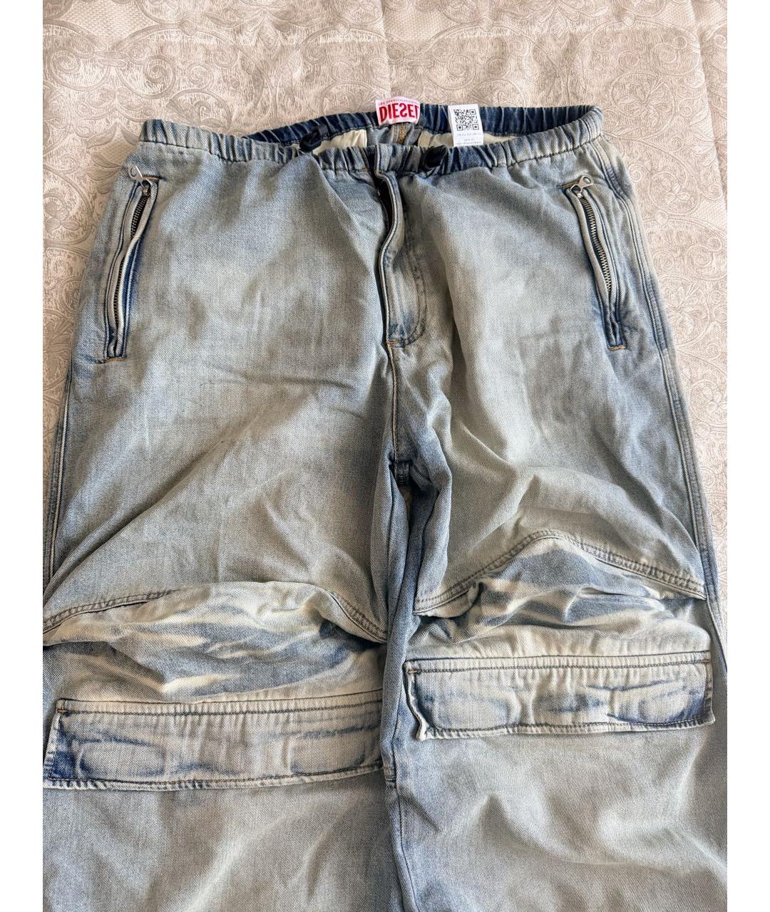 DIESEL Синие хлопковые джинсы, фото 3