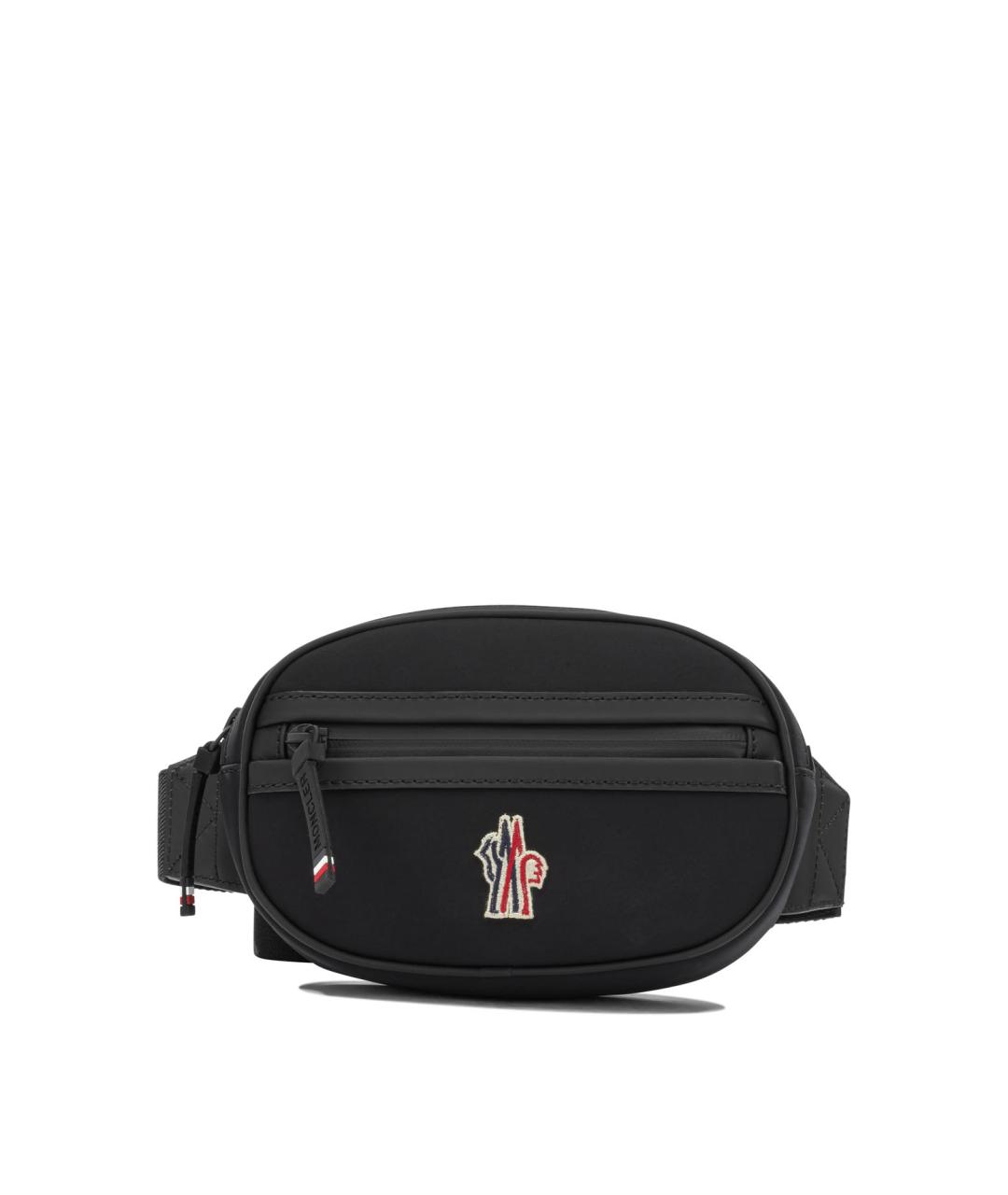 MONCLER GRENOBLE Черная синтетическая поясная сумка, фото 6