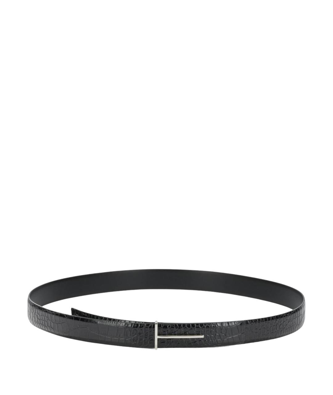 TOM FORD Черный кожаный ремень, фото 1