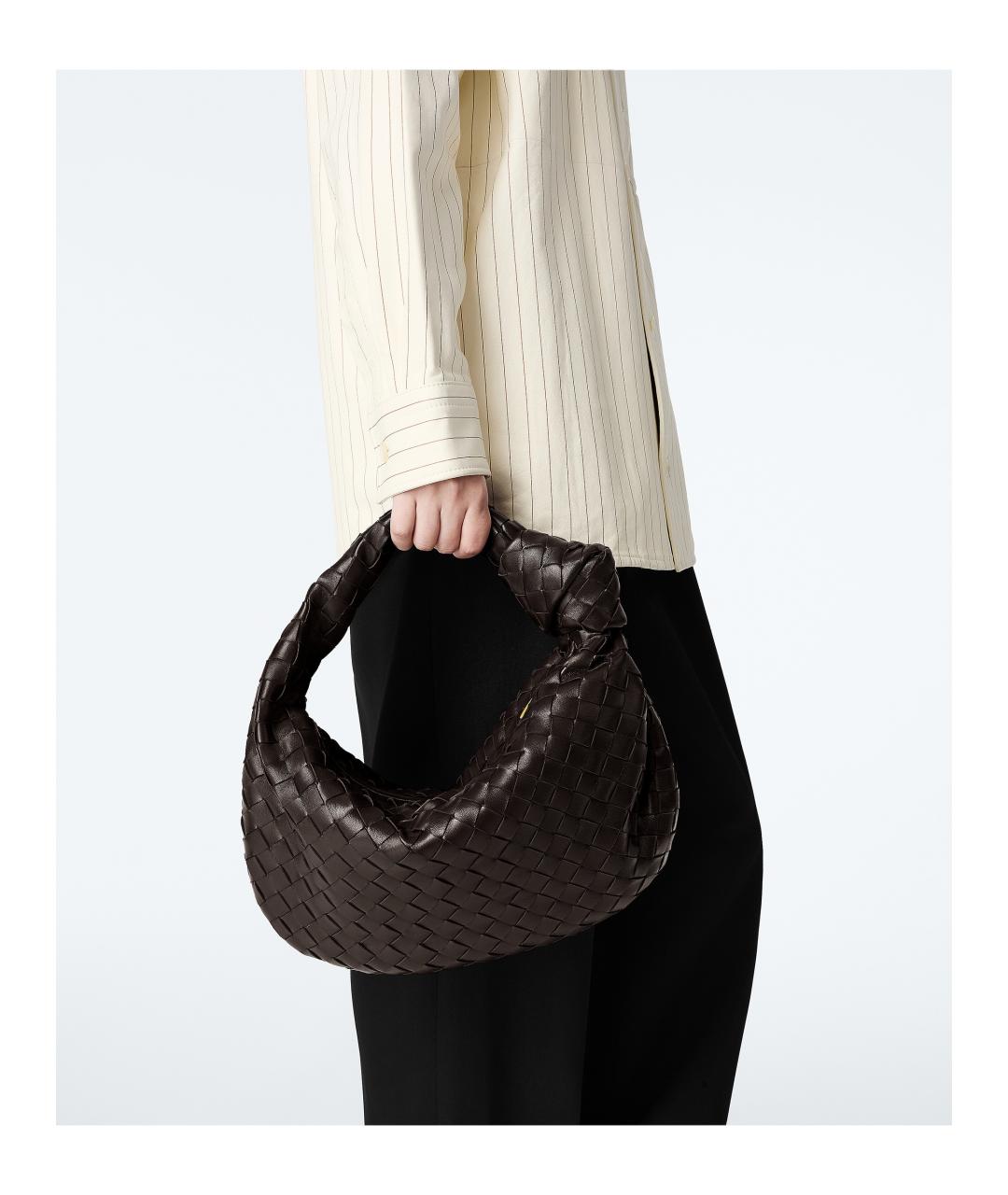 BOTTEGA VENETA Коричневая кожаная сумка тоут, фото 2