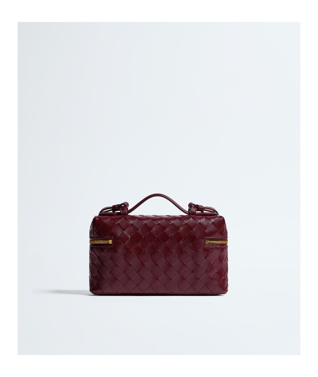 BOTTEGA VENETA Бордовая кожаная сумка через плечо, фото 5