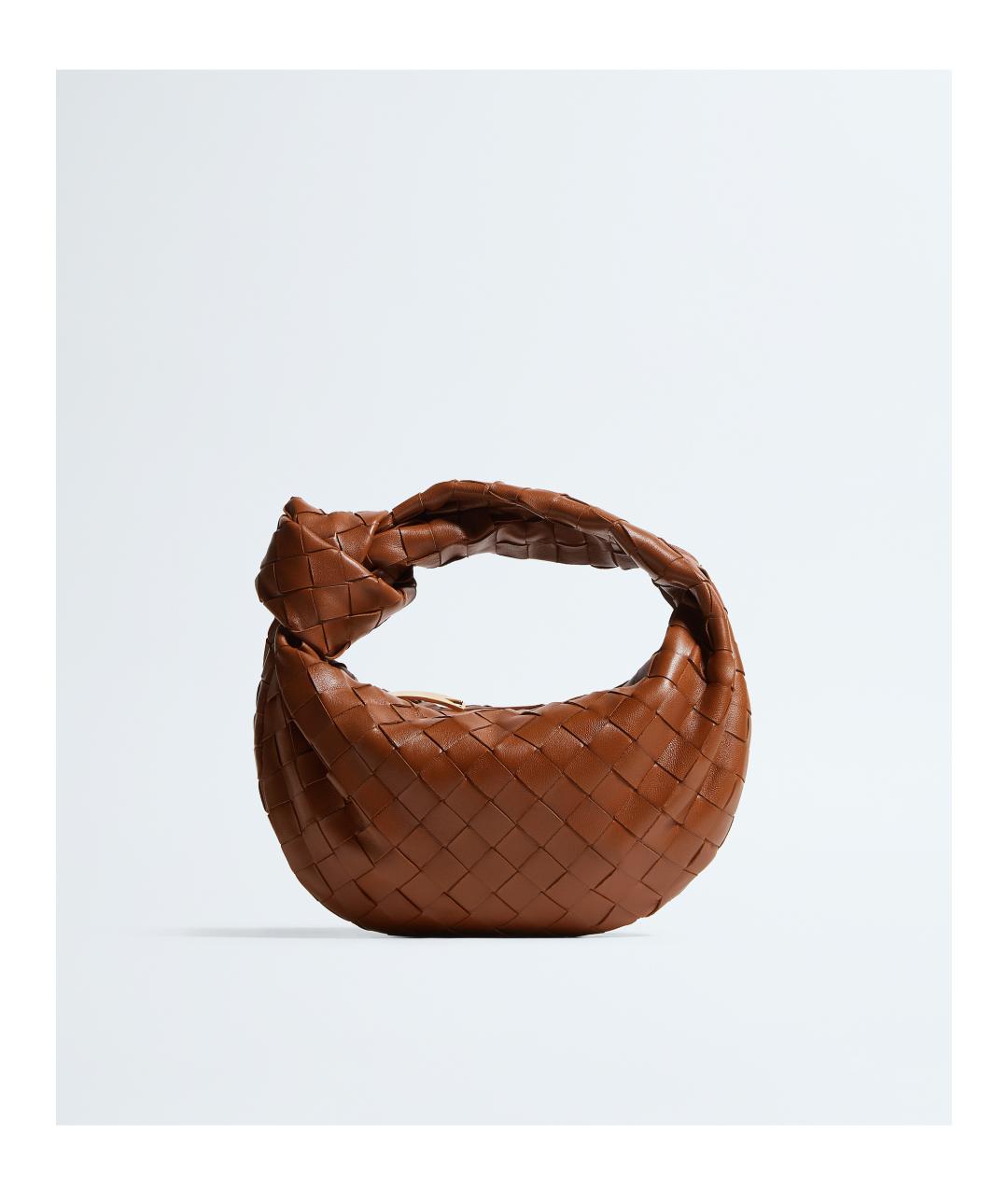 BOTTEGA VENETA Коричневая кожаная сумка тоут, фото 5