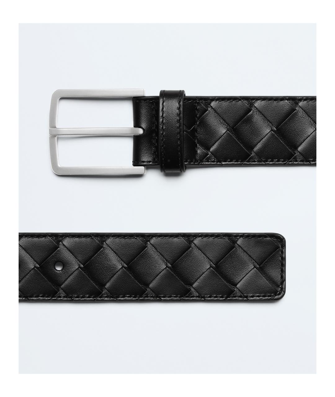 BOTTEGA VENETA Черный кожаный ремень, фото 4
