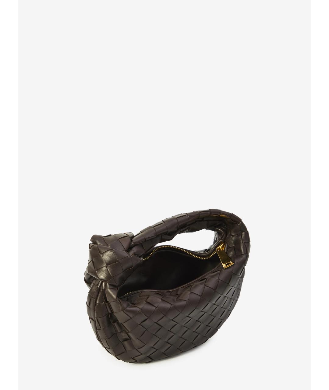 BOTTEGA VENETA Коричневая кожаная сумка с короткими ручками, фото 2