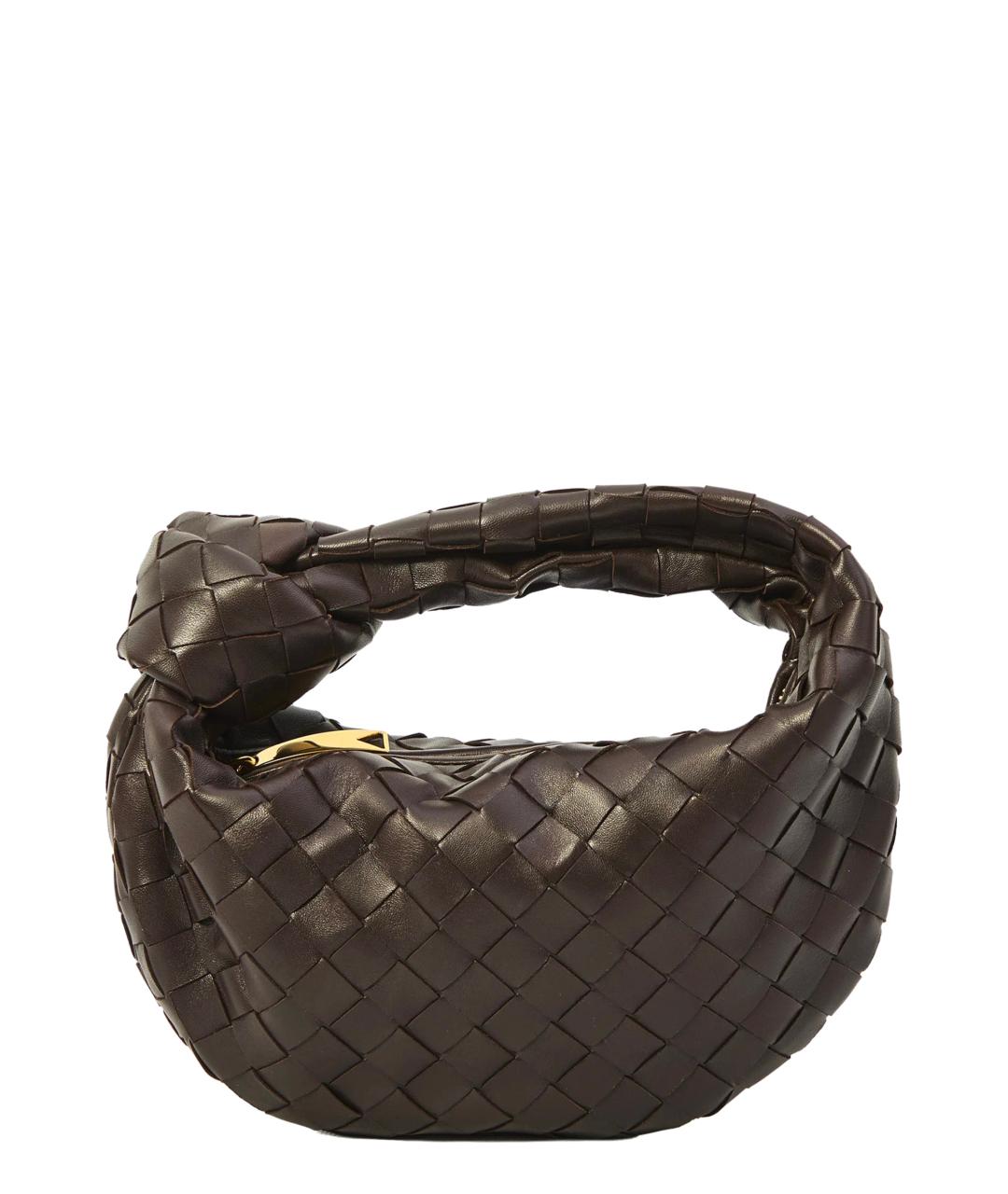 BOTTEGA VENETA Коричневая кожаная сумка с короткими ручками, фото 4