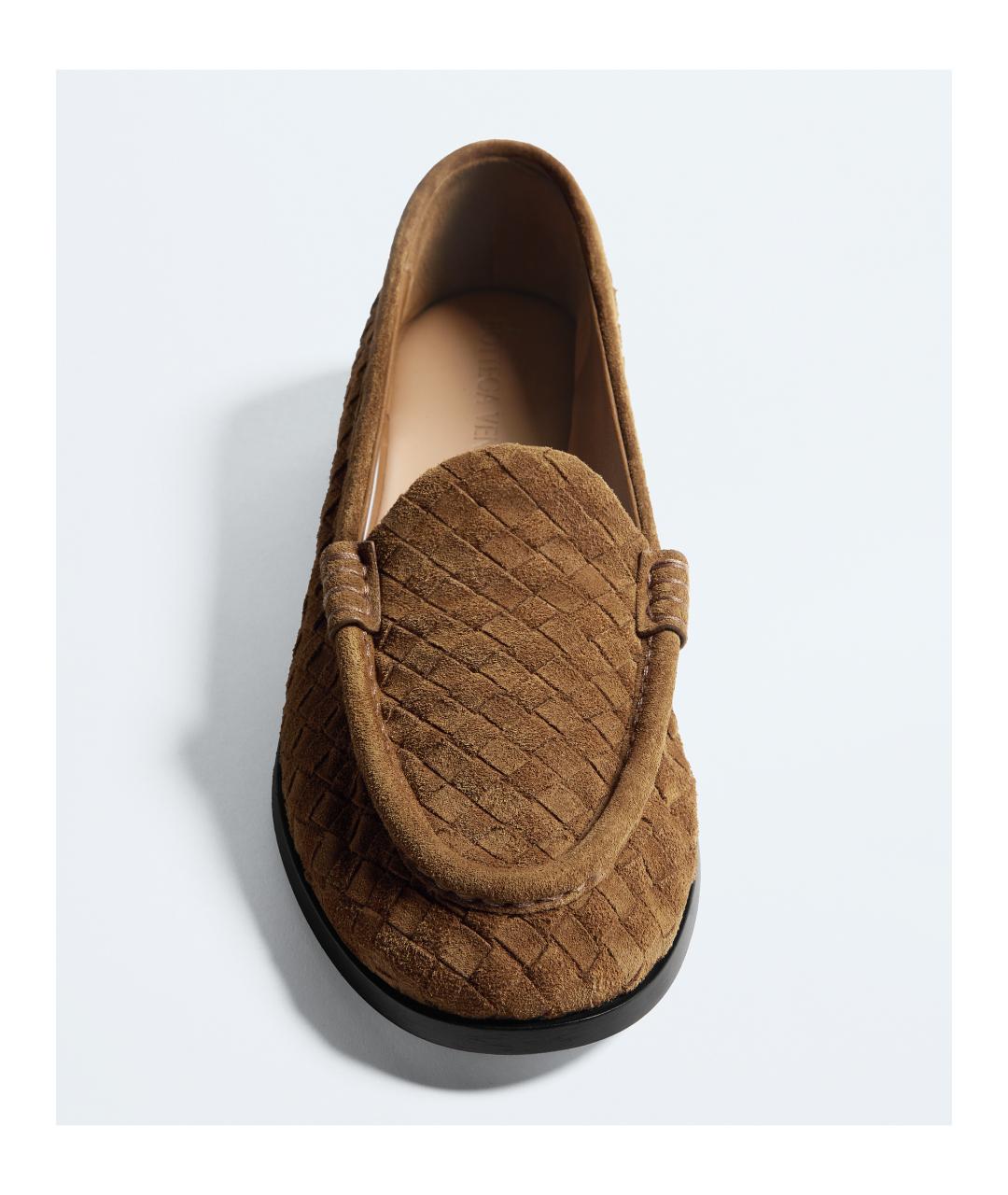 BOTTEGA VENETA Коричневые кожаные лоферы, фото 4