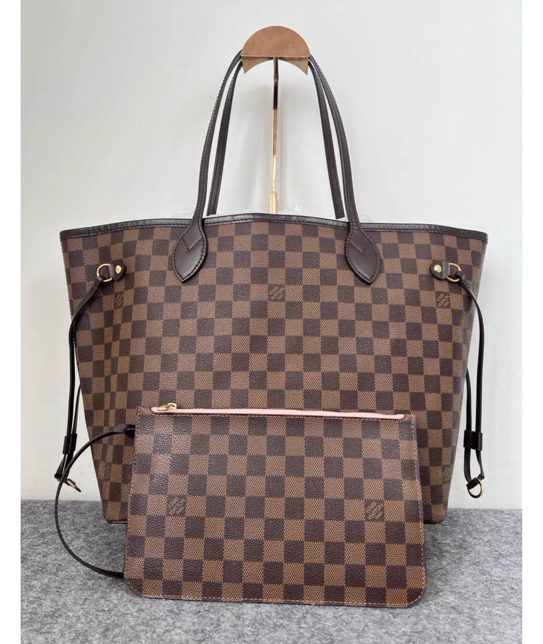 LOUIS VUITTON Коричневая сумка тоут из канвы, фото 2