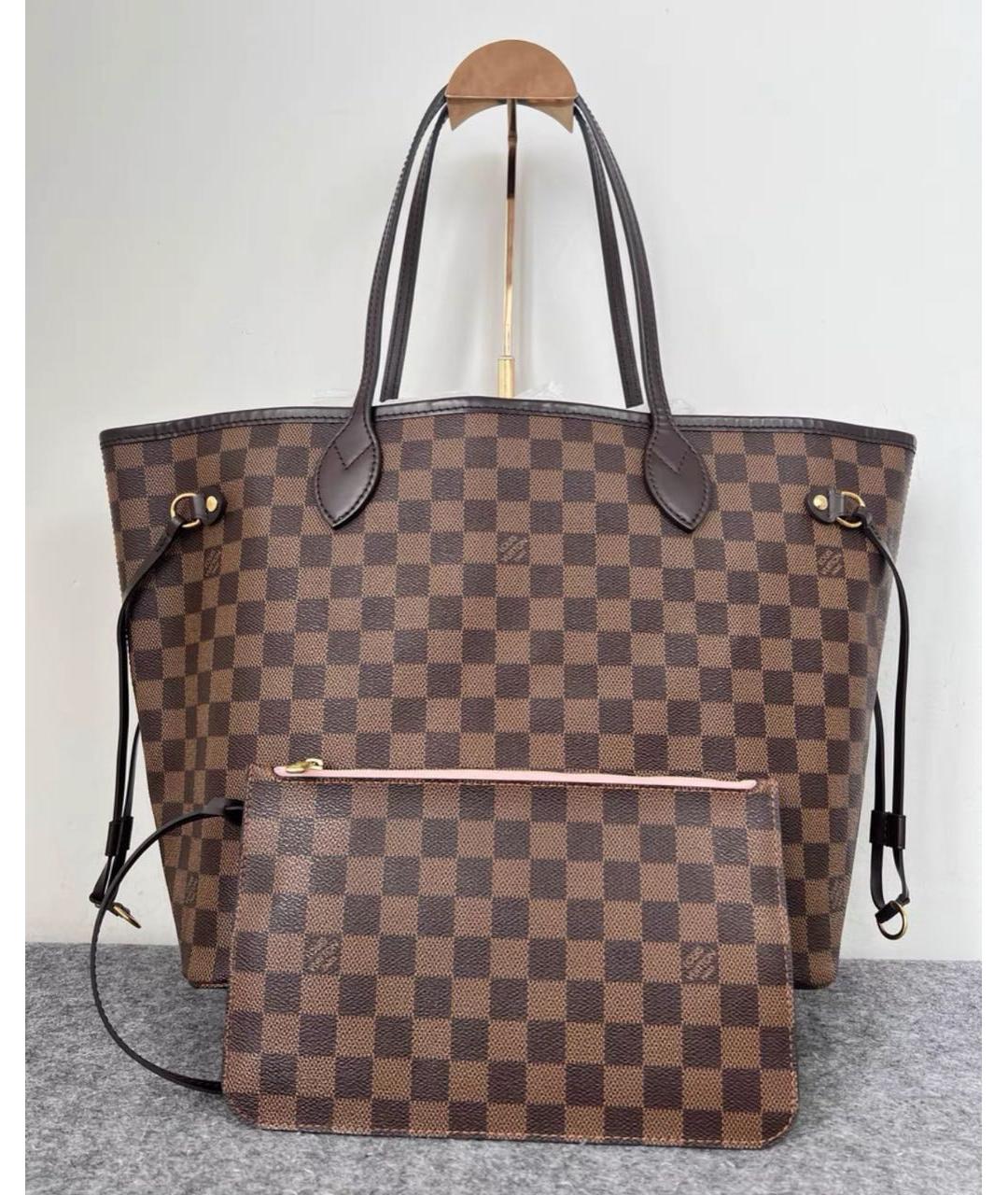 LOUIS VUITTON Коричневая сумка тоут из канвы, фото 9