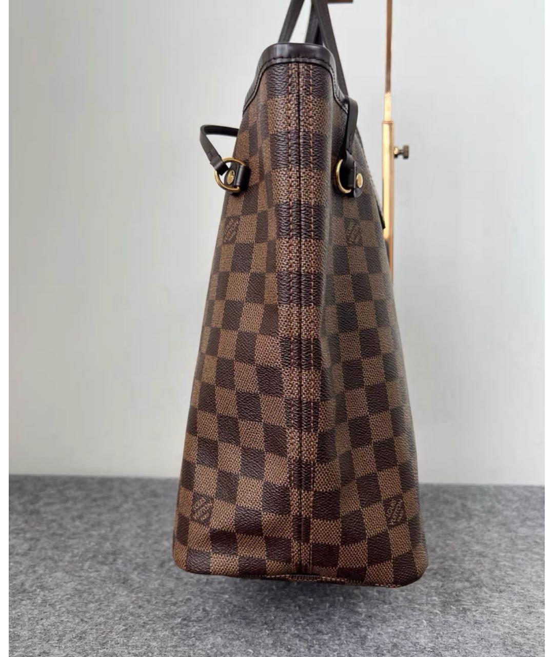 LOUIS VUITTON Коричневая сумка тоут из канвы, фото 5