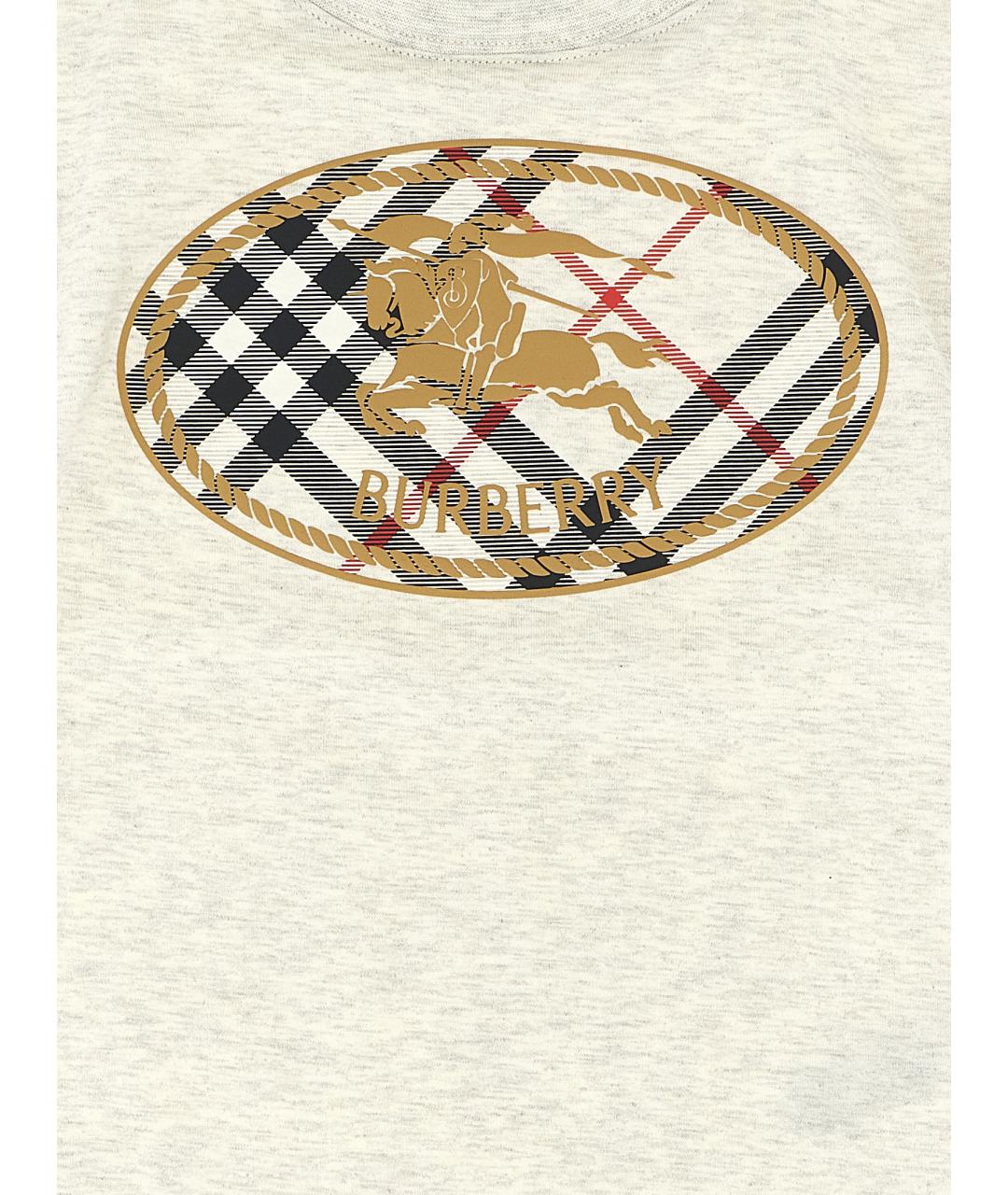 BURBERRY Мульти хлопковая детская футболка, фото 3