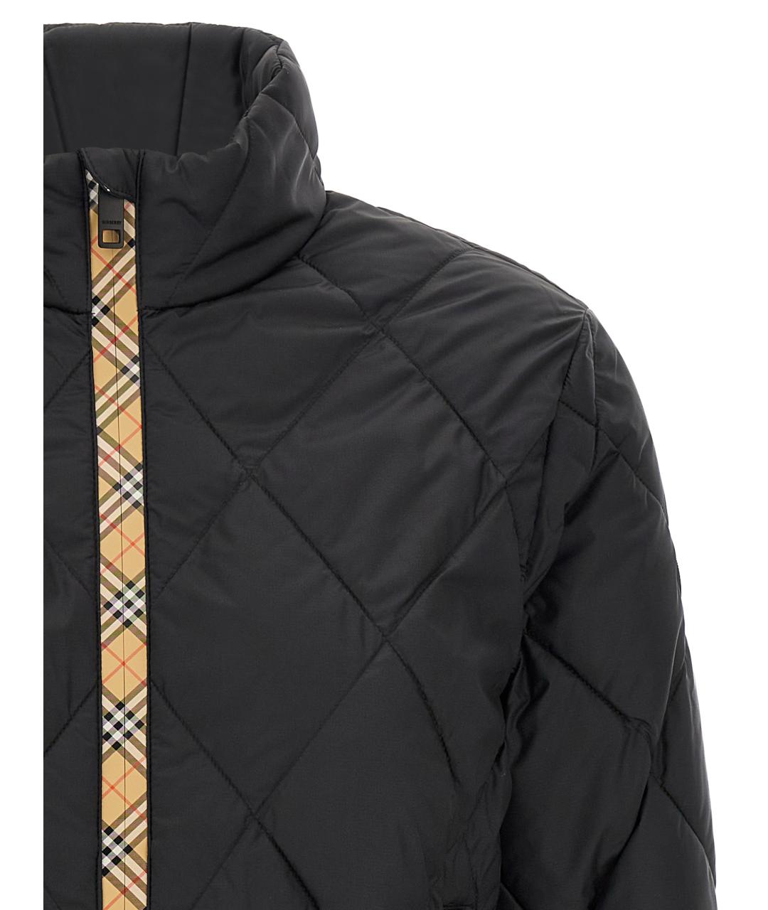 BURBERRY Черная полиамидовая куртка, фото 3
