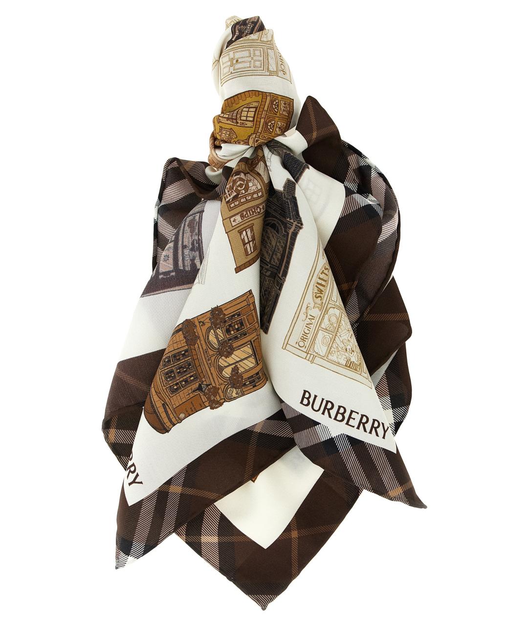 BURBERRY Мульти шелковый шарф, фото 1
