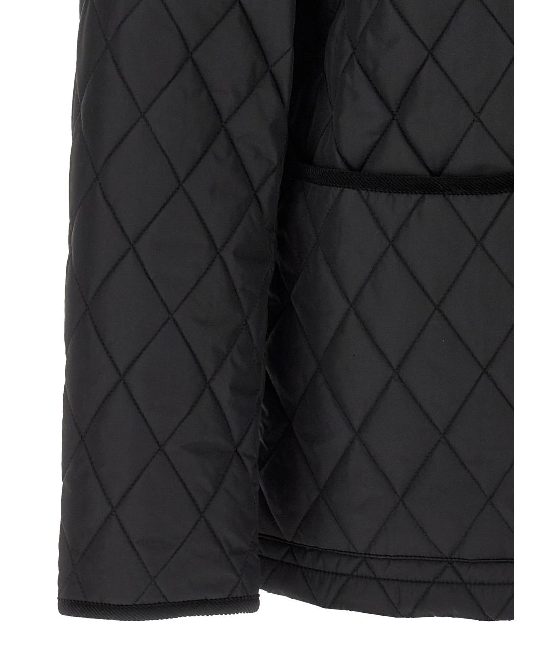 BURBERRY Черная полиамидовая куртка, фото 4