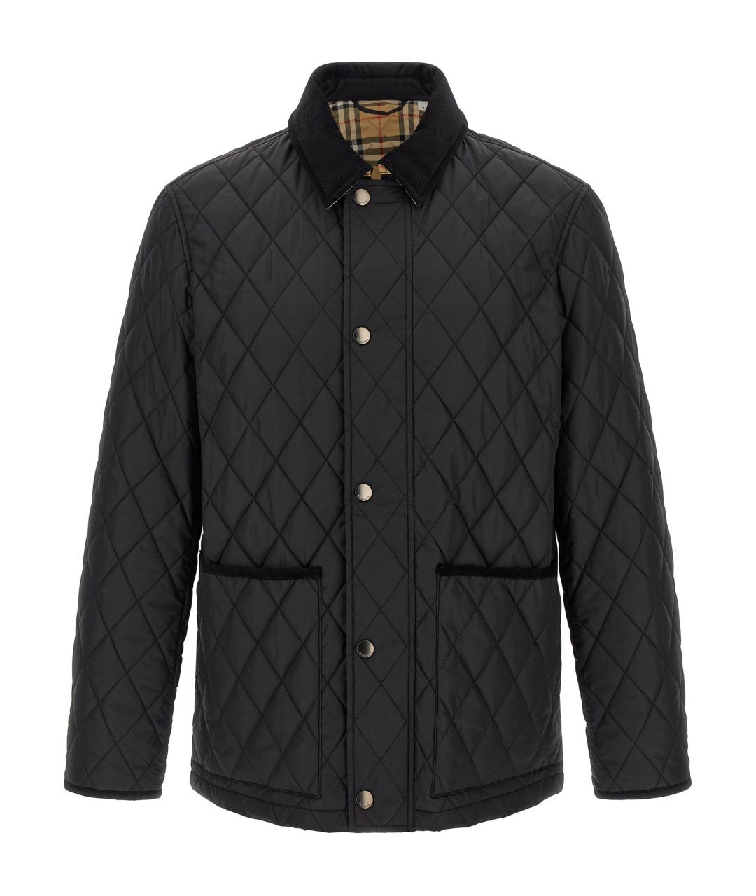 BURBERRY Черная полиамидовая куртка, фото 1