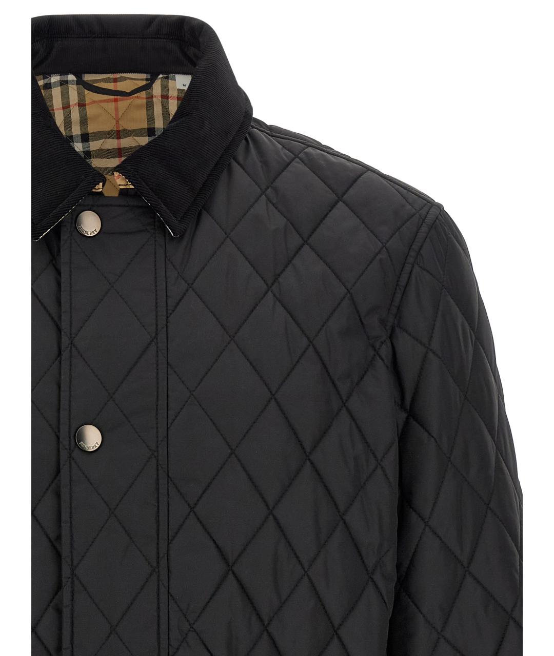 BURBERRY Черная полиамидовая куртка, фото 3