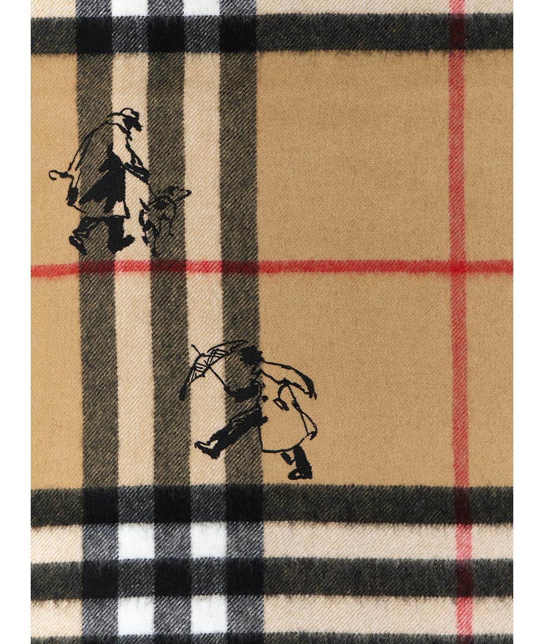 BURBERRY Бежевый кашемировый шарф, фото 3