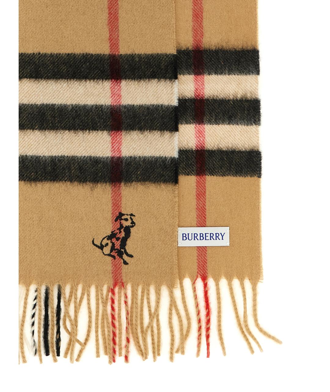 BURBERRY Бежевый кашемировый шарф, фото 2