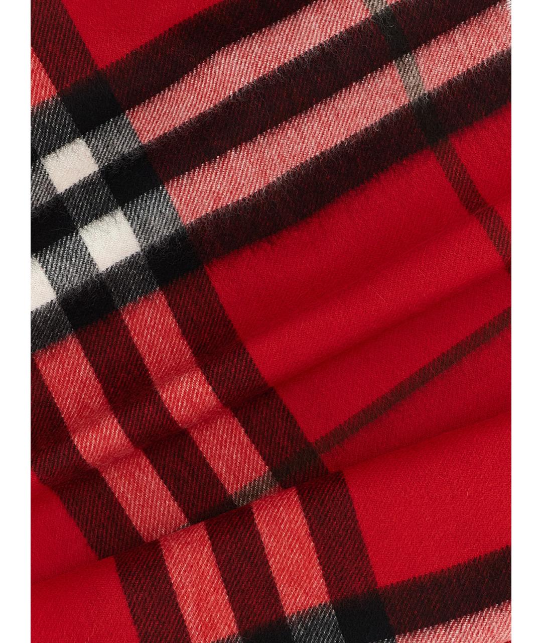 BURBERRY Красный кашемировый шарф, фото 3