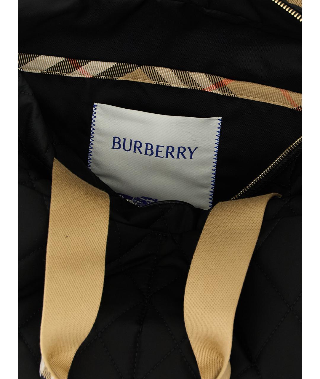 BURBERRY Черная тканевая сумка для мамы, фото 4