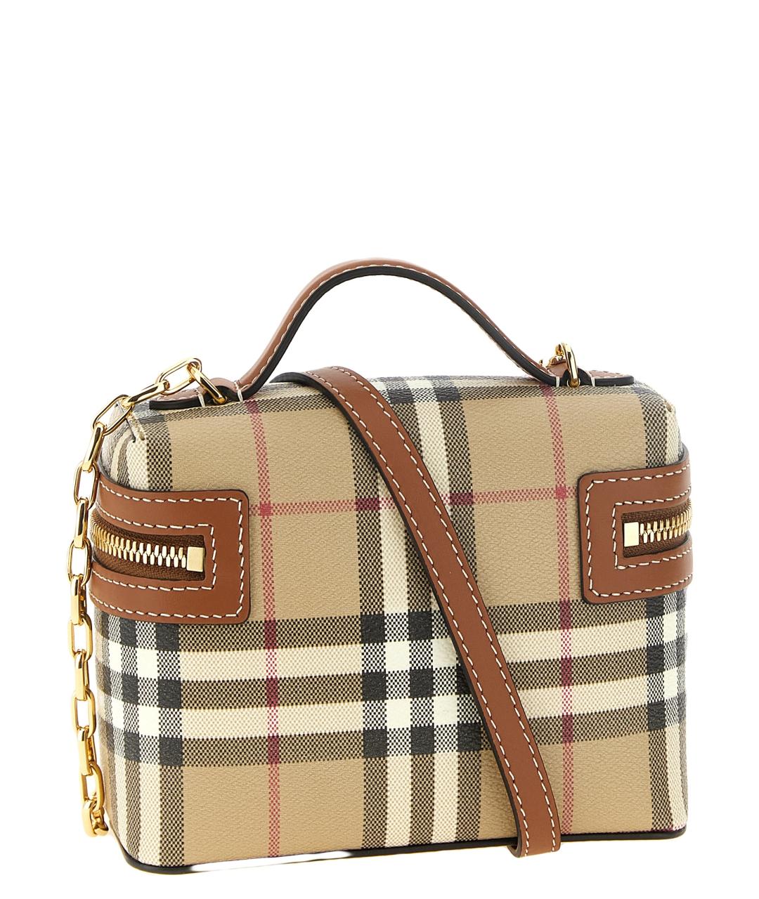 BURBERRY Бежевая сумка через плечо из искусственной кожи, фото 2