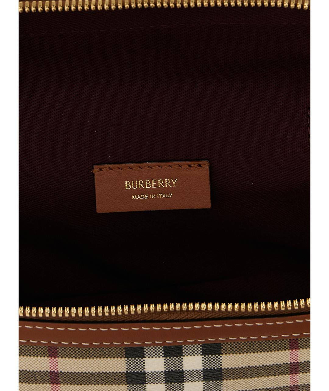BURBERRY Бежевая сумка через плечо из искусственной кожи, фото 4