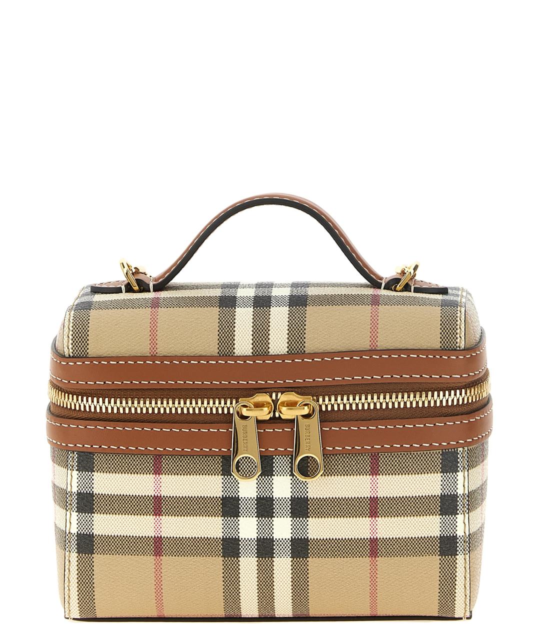 BURBERRY Бежевая сумка через плечо из искусственной кожи, фото 1