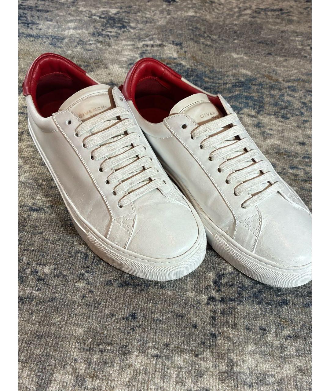 GIVENCHY Белые кожаные низкие кроссовки / кеды, фото 2