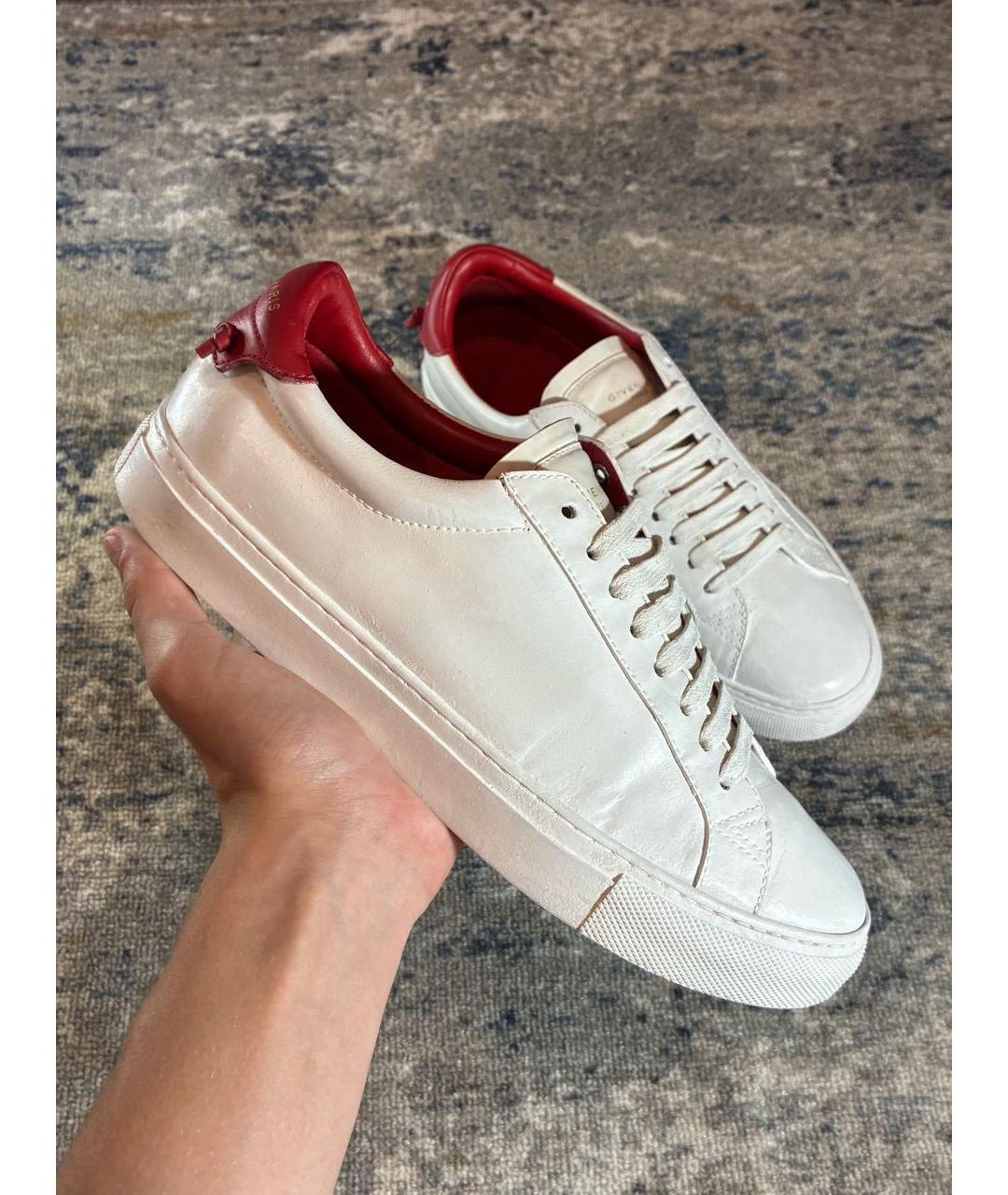 GIVENCHY Белые кожаные низкие кроссовки / кеды, фото 8